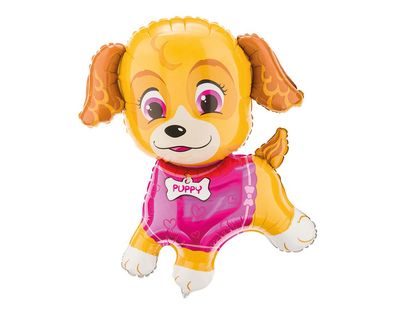 Hündchen Rosa Folienballon 35 cm