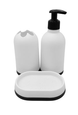 Badezimmerset Seifenspender Seifenschale Zahnbürstenhalter Badaccessoires Badset