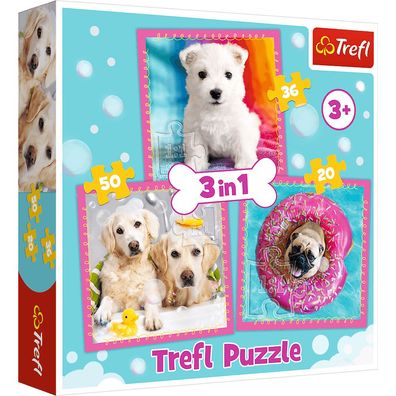 Trefl 3in1 Puzzle - Hunde