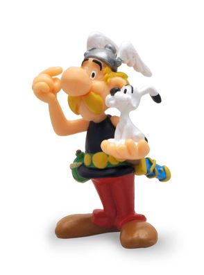 Plastoy 60566 Asterix & Obelix Asterix mit Idefix Gallier