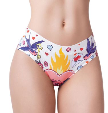 Memème - Damen Dessous Slip "Love Old School", Gr. M