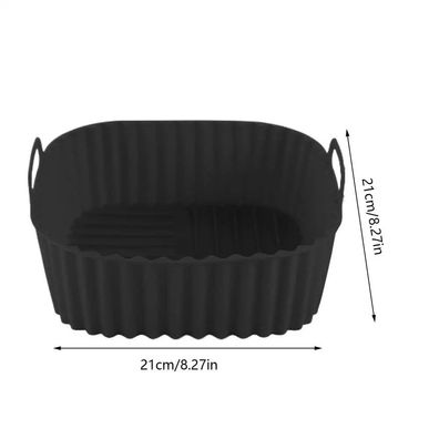 Reusable Air Fryer Pan Liner & Silicone Baking Tray, Non-Stick Mould for Pizza/Chick