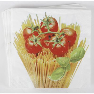 24x 20er Packung Servietten 33x33cm 3-lagig Papiertuch Tomate 480 Stück