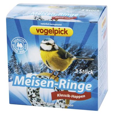 18x Meisenringe 3er 150g Vogelfutter Knödeln Streunahrung Winter Wildvögel Fett