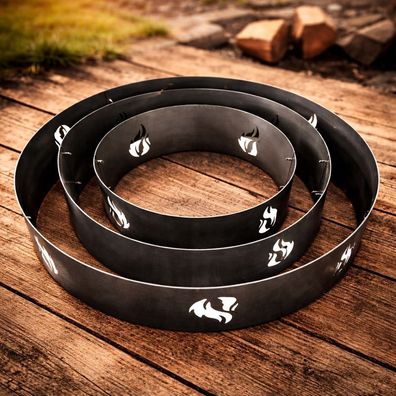 Zweiteiliger Funkenschutz aus Stahl für Feuerschalen bis 100 cm Durchmesser