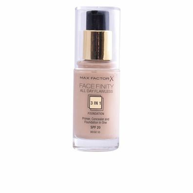 MAX FACTOR Foundation All Day Flawless 3in1, 55 Beige, LSF 20, 30 ml