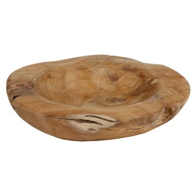 Rustikale Teakholzschale 27-30cm Schüssel Deko Holz Naturprodukt Unikat