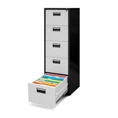 Hängeregistraturschrank Hängeregisterschrank 162 x 46 x 62 cm anthrazit/weiß