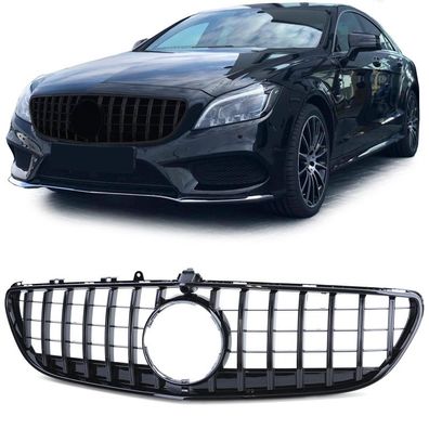 Sport Kühlergrill Schwarz Glanz passt für Mercedes CLS C218 X218 Facelift 14-18