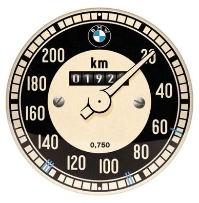 BMW Tacho Logo Blechschild 35 cm rund und Motiv geprägt