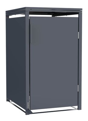 Mülltonnenbox Anthrazit für 1 Mülltonne 120L 240L 68x80x116cm Pedal Softclose