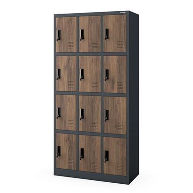 Schließfachschrank 12 Fächer 185x90x40cm Metall Stahlblech