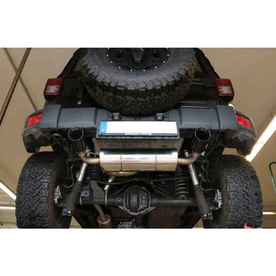 Sport Auspuffanlagerr Endrohre black 100mm Wranger JK 3,6l 209kW 3,8l 146kW 2,8l
