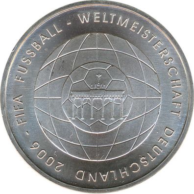 BRD 10 Euro 2006 F FIFA Fussball-WM 2006 Silber*