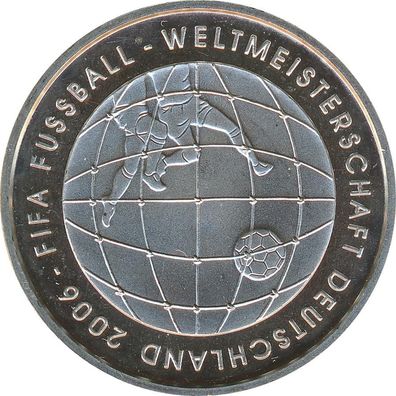 BRD 10 Euro 2005 D FIFA Fussball-WM 2006 Silber*
