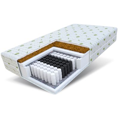 Matratze 80x200 Paloma Taschenfederkern H3 H4 Kokos 22 cm Kaltschaum Aloe Vera