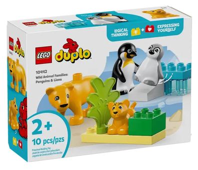 LEGO® DUPLO® Stadt 10442 - Wildtier-Familien: Pinguine und Löwen (10 Teile)