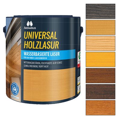 Avenarius Universal Holzlasur 5 Ltr Holzschutzlasur innen + aussen Wetterschutz