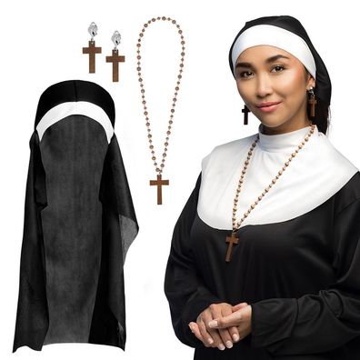 Set Nonne (Halskette und Ohrringe)