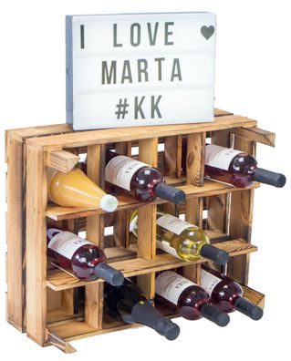 Flaschenregal "Marta" geflammt