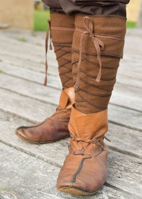 Wikinger Wadenwickel Janne, Beinwickel, Diamantköper, Wolle, braun