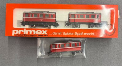 Primex H0 3018 Schienenbus KSVP mit Beiwagen analog Top/OVP