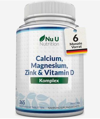 Calcium Magnesium Zink-365 Tabletten-Kalzium, itamin D, elen, angan, or & Kupfer