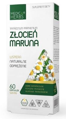 Medica Herbs Mutterkraut Feverfew Blüten Extrakt Stimmung Migräne 60 Kapseln