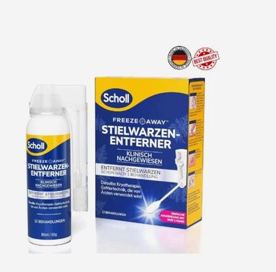 Scholl Freeze Away Stielwarzen-Entferner-Set, autanhängsel in 1 Behandlung-NEU