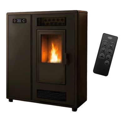 Luft- Pelletofen Slim Astral 12,2 kW Schwarz Sannover