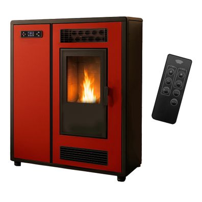 Luft- Pelletofen Slim Astral 12,2 kW Bordeaux Sannover