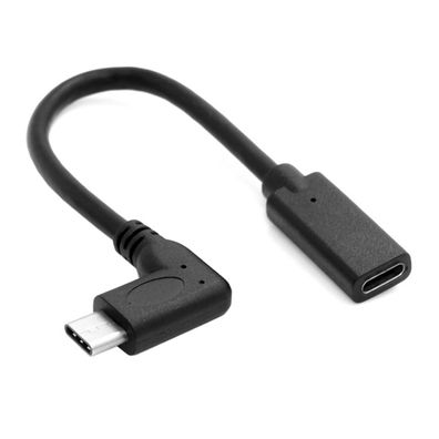 H50 20cm abgewinkelt USB 3.1 Typ C auf Buchse Verlängerung Kabel für Samsung Macbook