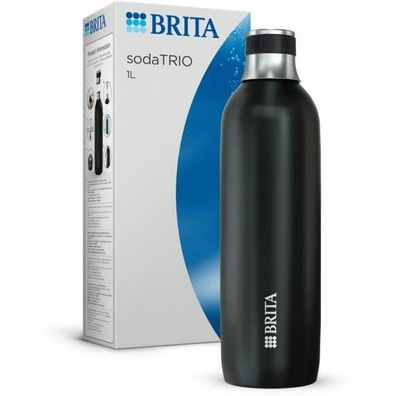Brita sodaTRIO Edelstahlflasche schwarz groß