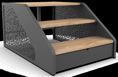 Poolex Pooltreppe Whirlpooltreppe "HEAVEN STEPS" Holztreppe - braun