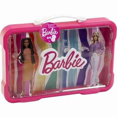 BRB - Sammelkoffervitrine für 6 Barbies mit leuchtendem Barbie Logo