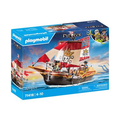 Playmobil 71418 Pirates Kleines Piratenschiff, Konstruktionsspielzeug