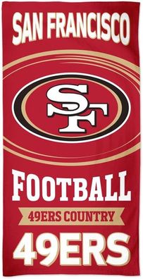 NFL Badetuch San Francisco 49ers Beach Towel Logo 150x75cm 099606224828