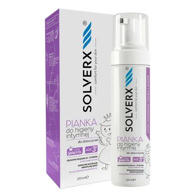 Solverx Sensitive Haut Intimhygieneschaum für Mädchen 3+ 200ml