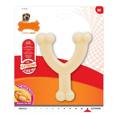 Beißring für Hunde Nylabone Extreme Chew Wishbone Größe M Huhn Nylon