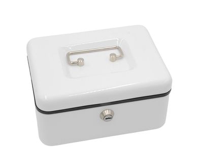 Sigma Geldkassette weiß mit Einsatz abschließbar Geldkasse Geldbox Münzkassette