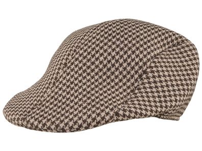 Schiebermütze 20er Jahre beige-kariert 59cm