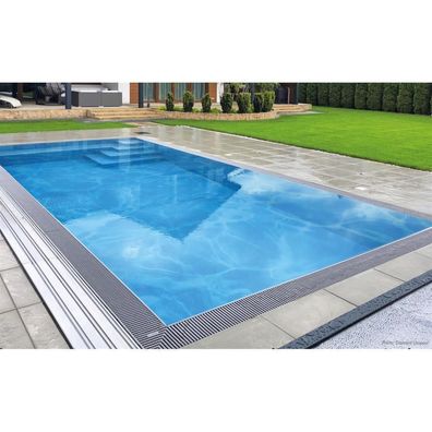 Trend PPline Überlaufbecken | Platin | 1,5 m Tiefe | versch. Ausführungen