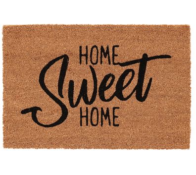 Esschert Design Tür Fuß Matte HOME SWEET HOME Kokos Abstreifer Vorleger Spruch