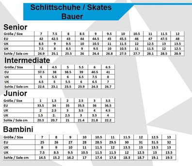 Torwartschlittschuhe Bauer GSX Senior - Größe: 7.5 (EU42.5) Passform: D