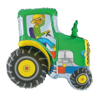 Traktor grün Folienballon 59 cm Trekker Feldmaschine
