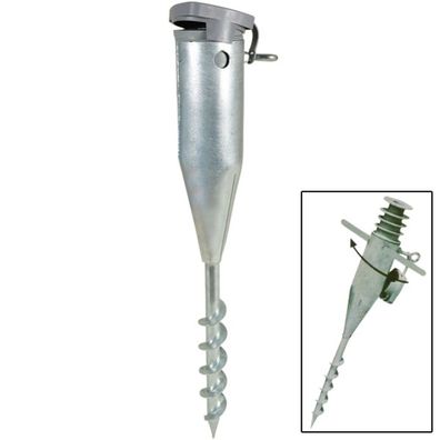 Sonnenschirmständer zum Eindrehen in die Erde zink Sonnenschirm Garten Terrasse