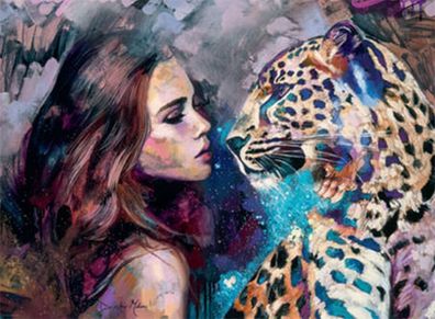 Companions - Frau mit Leopard