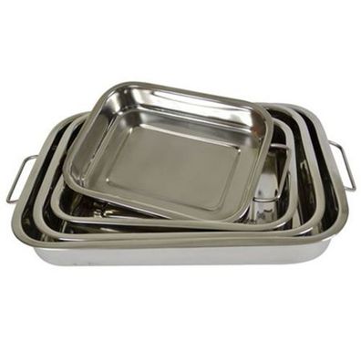 Schmorpfanne 4er-Set Bräter Fleischbräter Servierpfanne Auflaufform Schmortopf