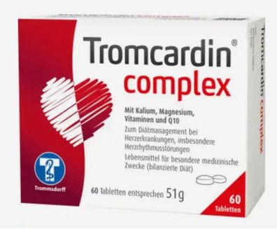 Tromcardin?complex?60?Tabletten-Kalium &?Magnesium+Q10 &?B?Vitami, erz, reislauf