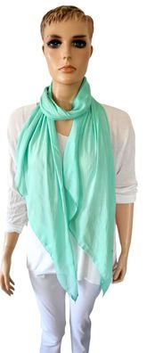 Blogger Italy Blogger Schal Tuch Halstuch Scarf lang Seide/Baumwolle Farbe: Mint